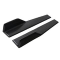 Universal PU car side skirt pair, black 3D carbon fibre pattern, 0.45 m length, 0.5 kg each