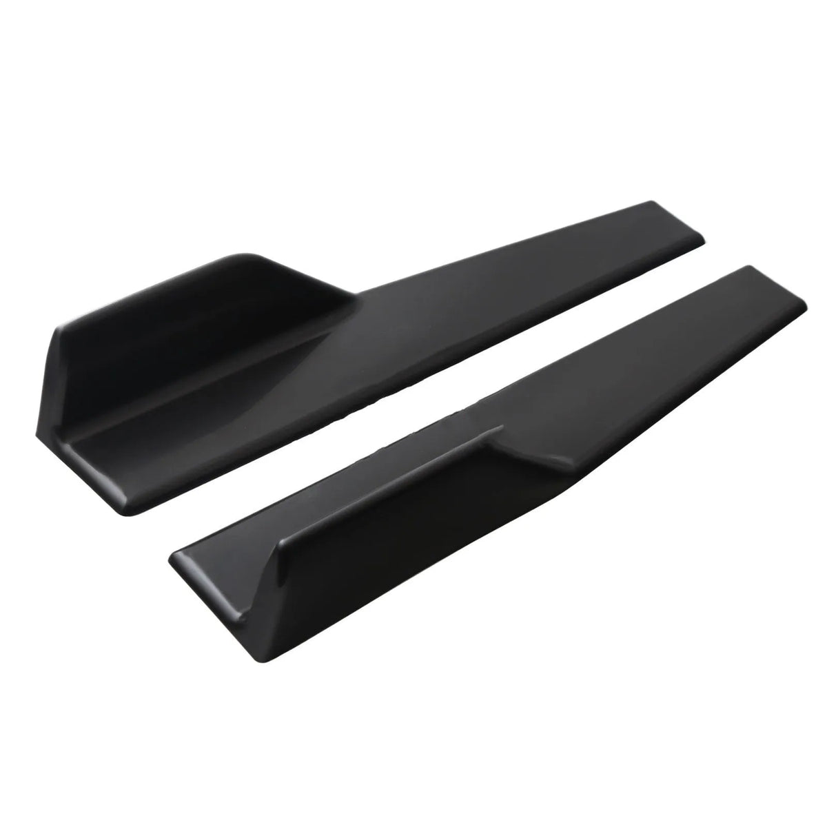 Universal PU car side skirt pair, black 3D carbon fibre pattern, 0.45 m length, 0.5 kg each