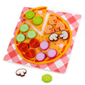 Children wooden educational toy set in XBL pizza biscuit colour box for hand-eye coordination and sensory training
