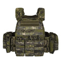 Camouflage tactical vest in polyester fabric for outdoor training wear