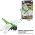 Electric vibration pet toy showing cockroach, dragonfly, tarantula and mouse designs
