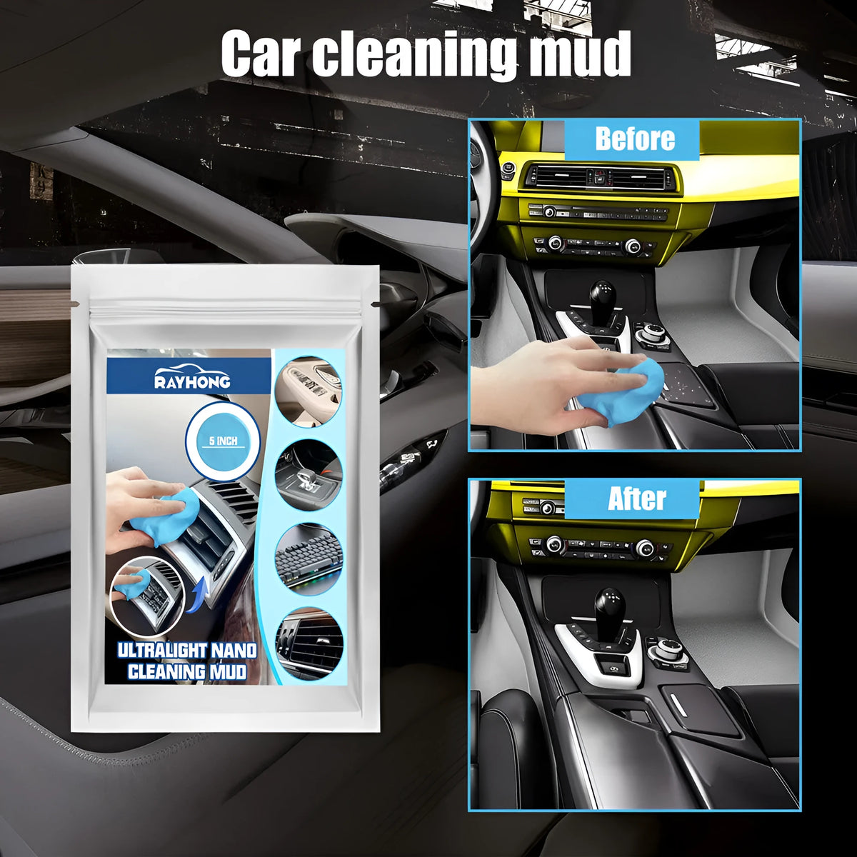 20g car interior gap cleaning mud for dust removal in vents and outlets