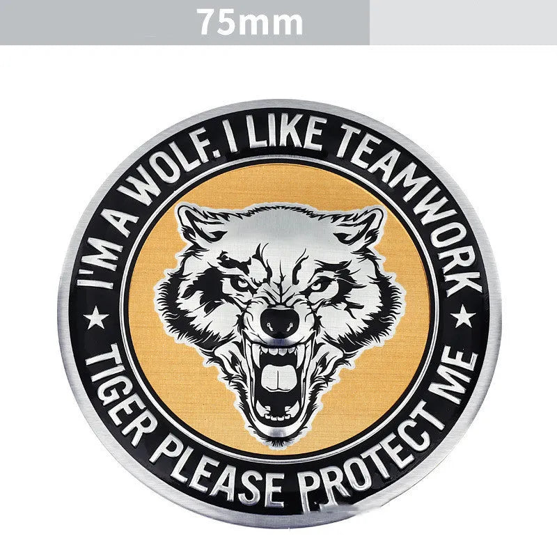 Aluminium car body sticker with animal designs for vehicle appearance modification