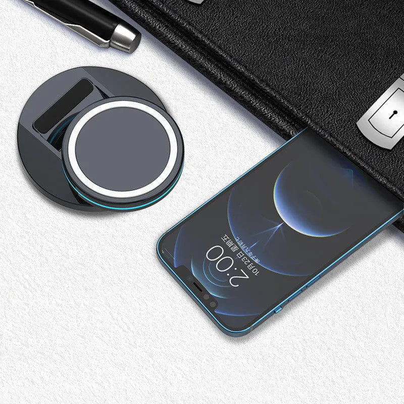 Magsafe compatible magnetic wireless 3-in-1 folding charging stand for Apple iPhone 12 devices