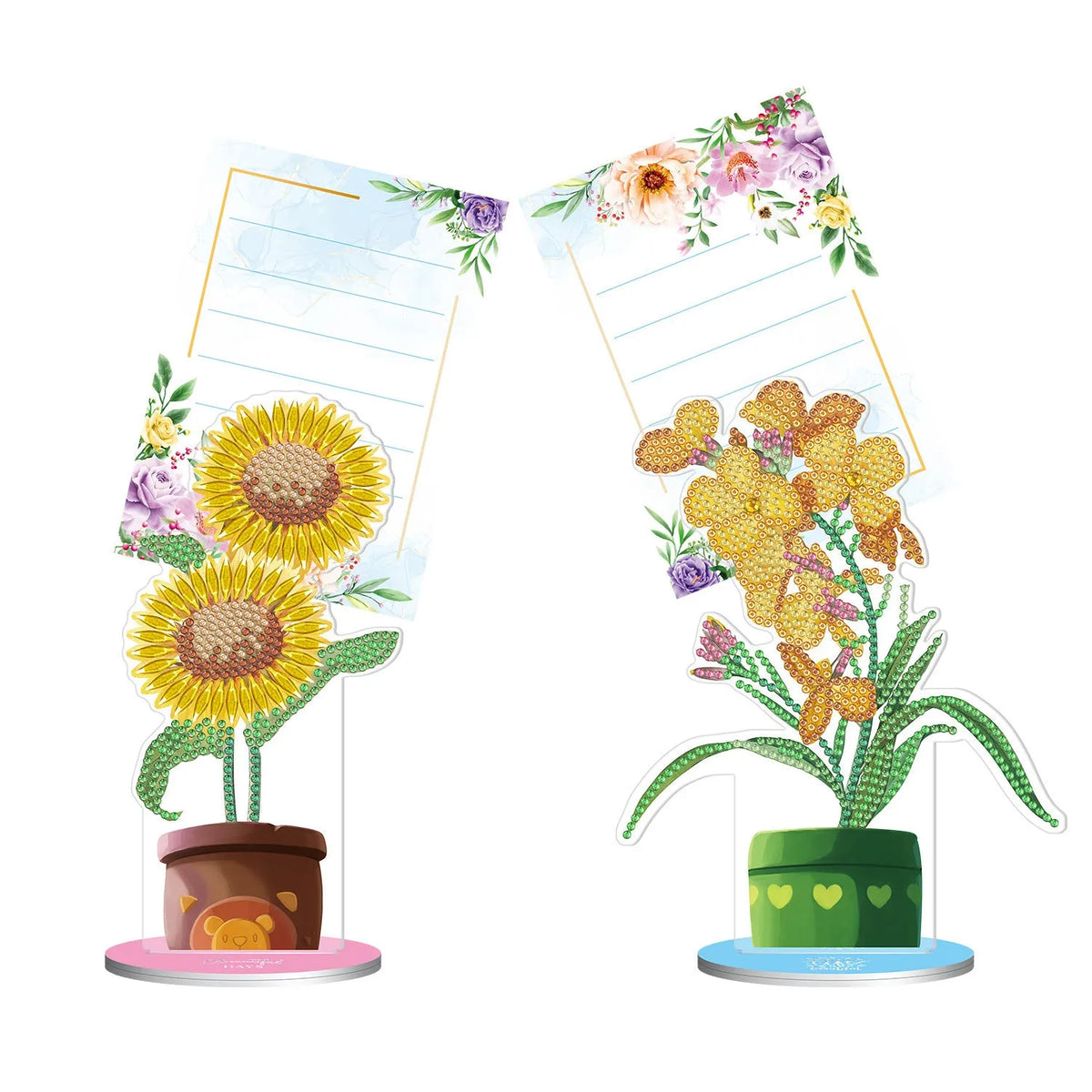 American-style handmade diamond painting desktop note clip decorative set with frameless construction