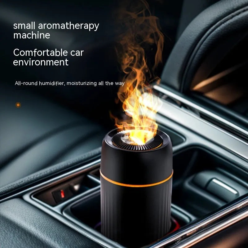 Compact black car air freshener diffuser with automatic sprayer and 100mL water tank