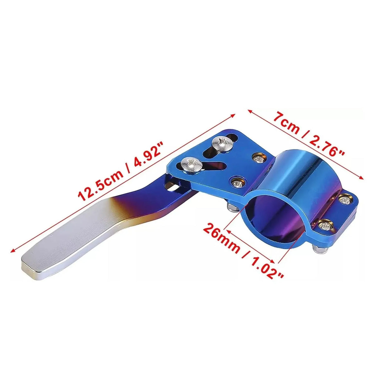 Aluminium alloy car steering wheel lengthening bar in silver finish