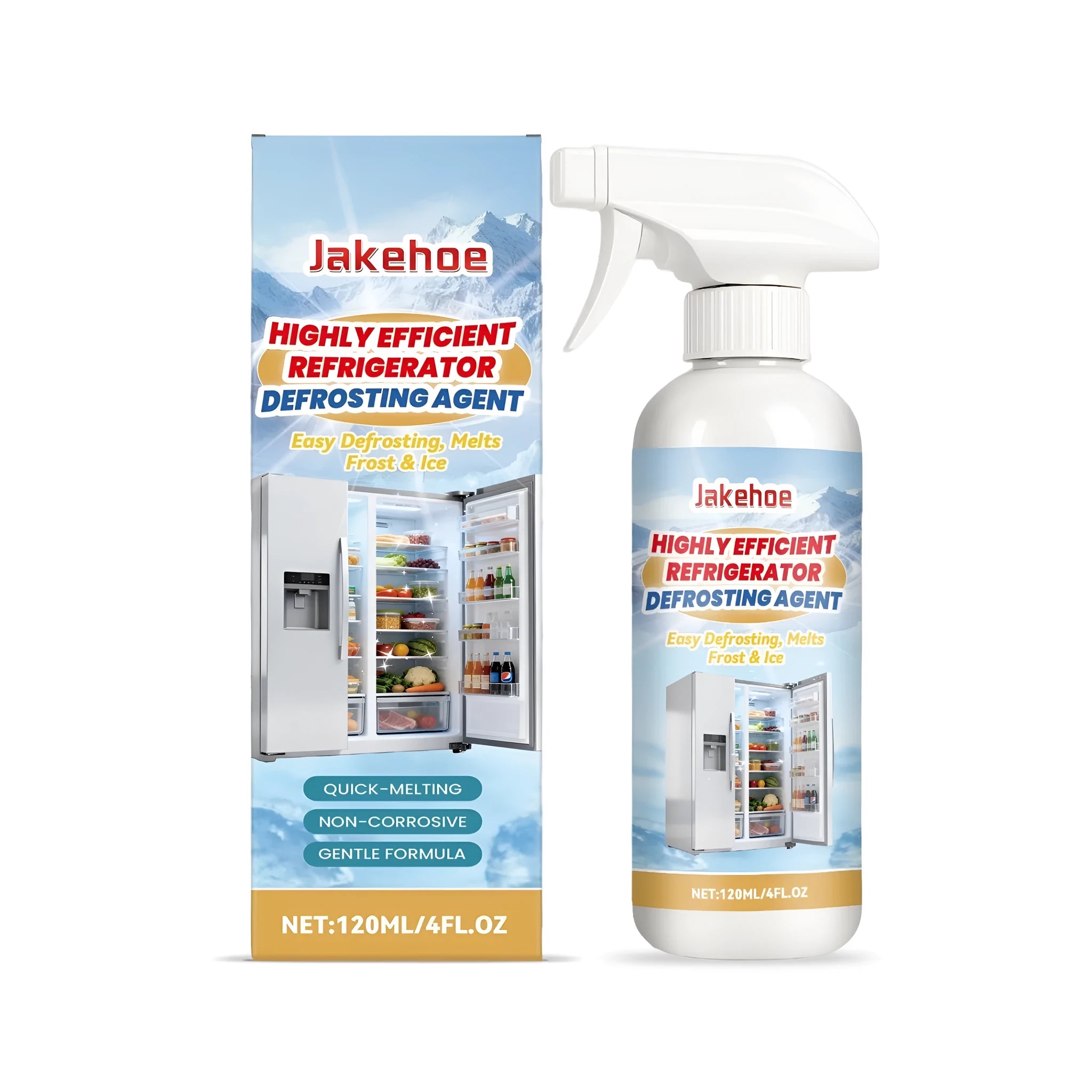 Refrigerator Defrosting Agent 120ml liquid defroster bottle for freezer ice removal