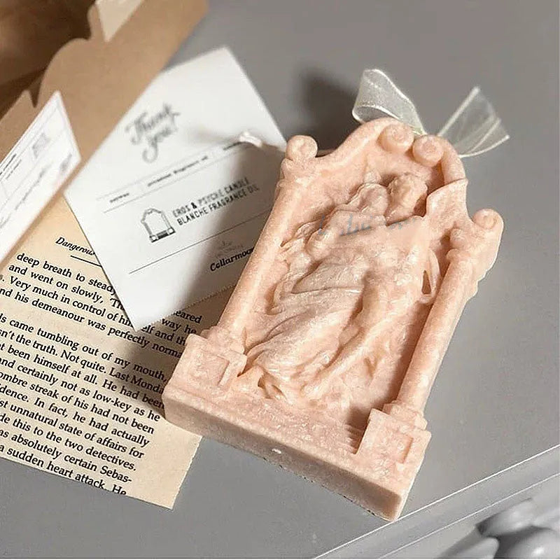 Ancient Greek couple angel design in a flexible food-grade silicone baking and craft mould.