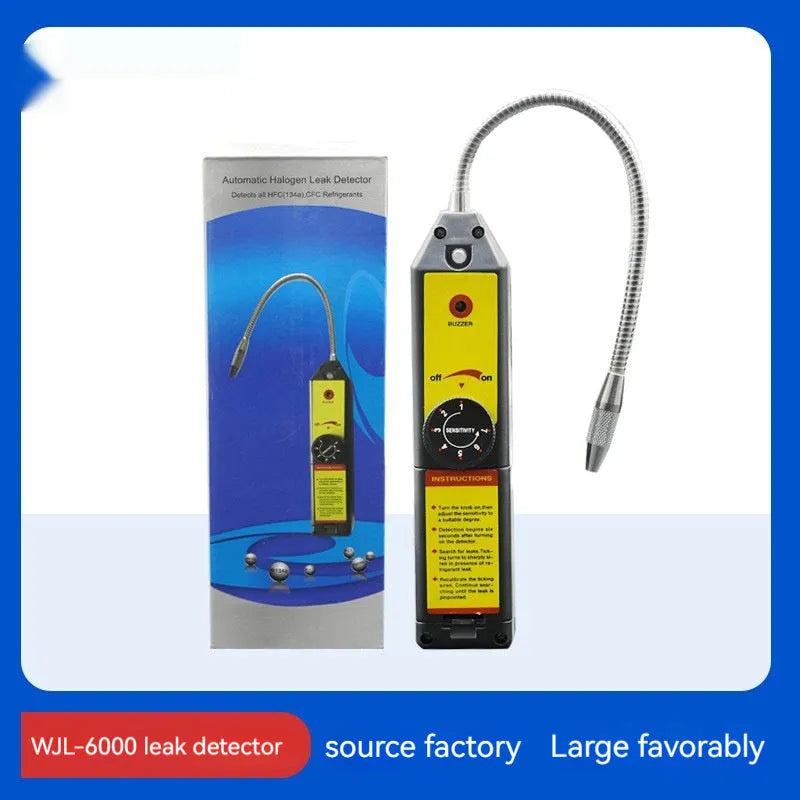 WJL-6000 electronic halogen leak detector with extended probe for automotive air conditioning testing