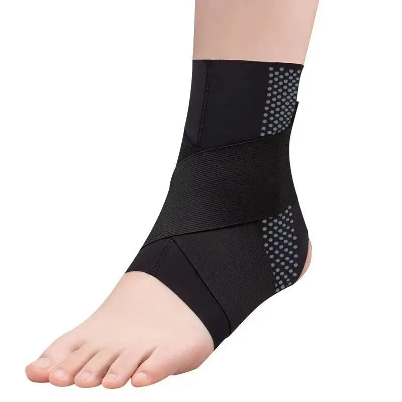 Lycra cloth ankle support with anti-kick sports design in black colour