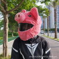 Pink cartoon pig plush helmet protective hood cover for motorcycle helmets