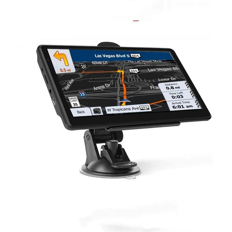 7-inch portable car GPS navigation device with touchscreen display and global map coverage