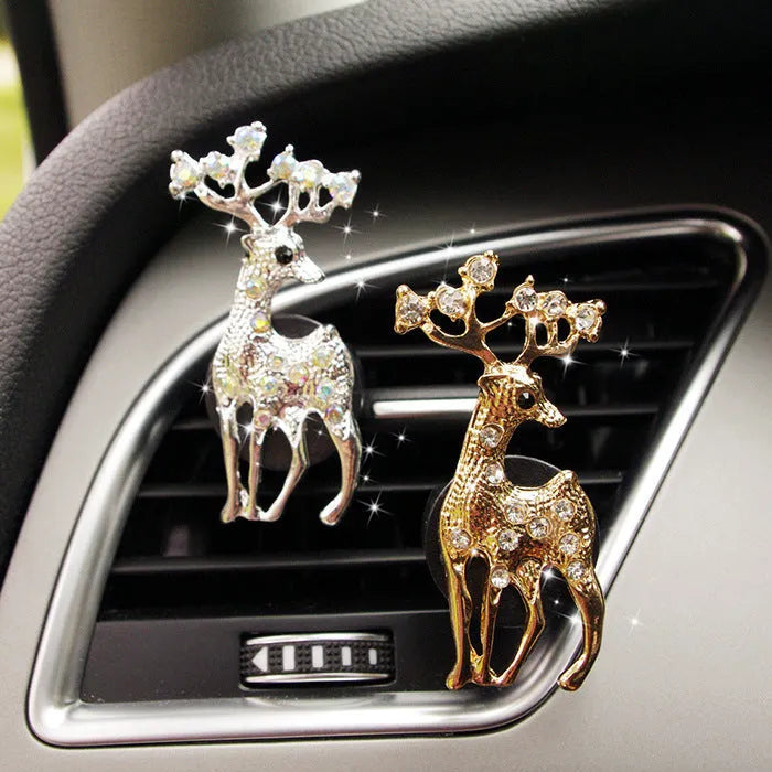 Alloy car air vent fragrance clip in a decorative style, measuring 6.3 by 4.5 centimetres.