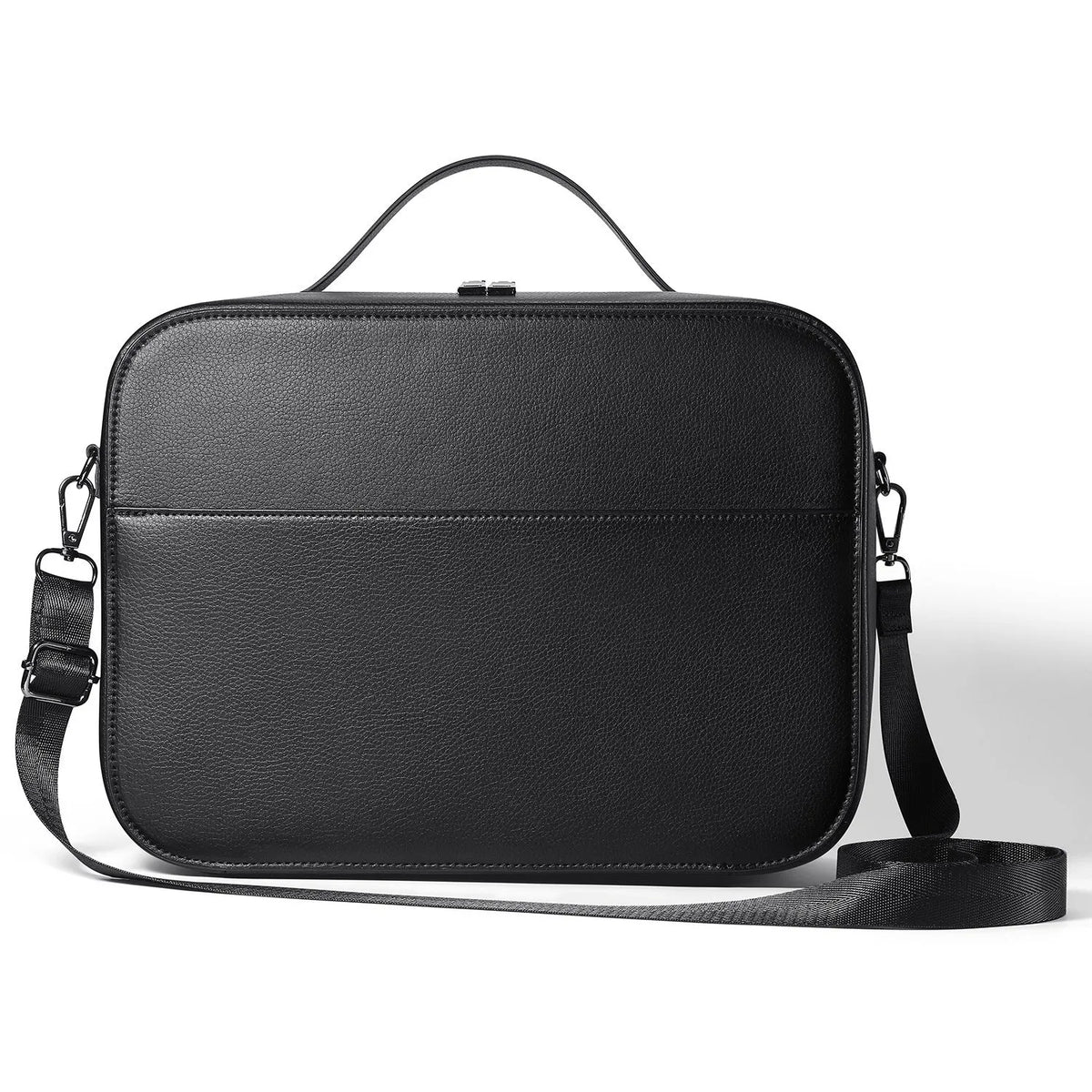 Black MR storage box for Vision Pro head-mounted equipment with superfibre construction showing 32.5×24.5×11.5cm dimensions