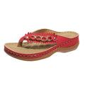Women's wedge sandals with chain detail, artificial PU upper, anti-slip rubber sole, red dark brown black, sizes 36-43