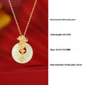 925 silver Hetian jade necklace with natural peace buckle pendant and cross chain