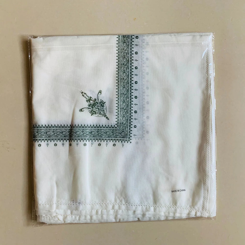 Lightweight polyester printed square scarf showing 138x138cm dimensions and available colour options