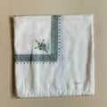 Lightweight polyester printed square scarf showing 138x138cm dimensions and available colour options