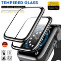 PMMA curved full screen protective film for Apple Watch in transparent black, sizes 38mm to 49mm