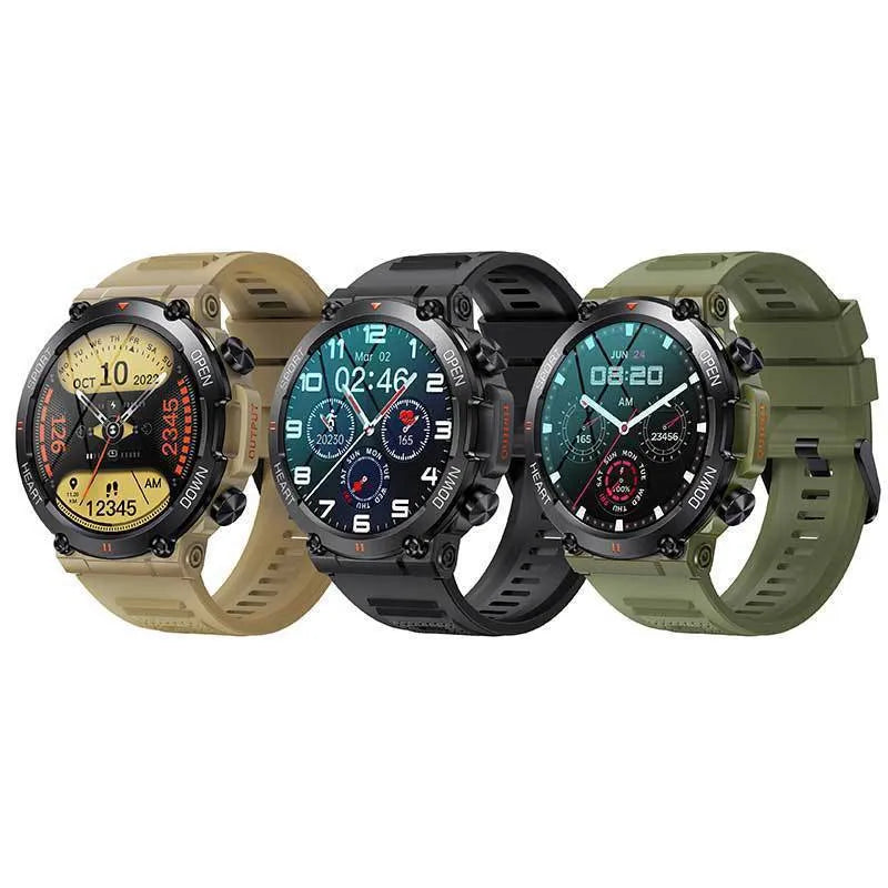 Smart watch with IPS screen and touch button, black gray or green colour options