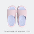 Soft EVA shark slippers non-slip unisex indoor bathroom flip-flops in beige with detachable design