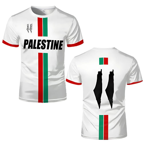 3D printed football t-shirt with stereo pattern design in black or white colours