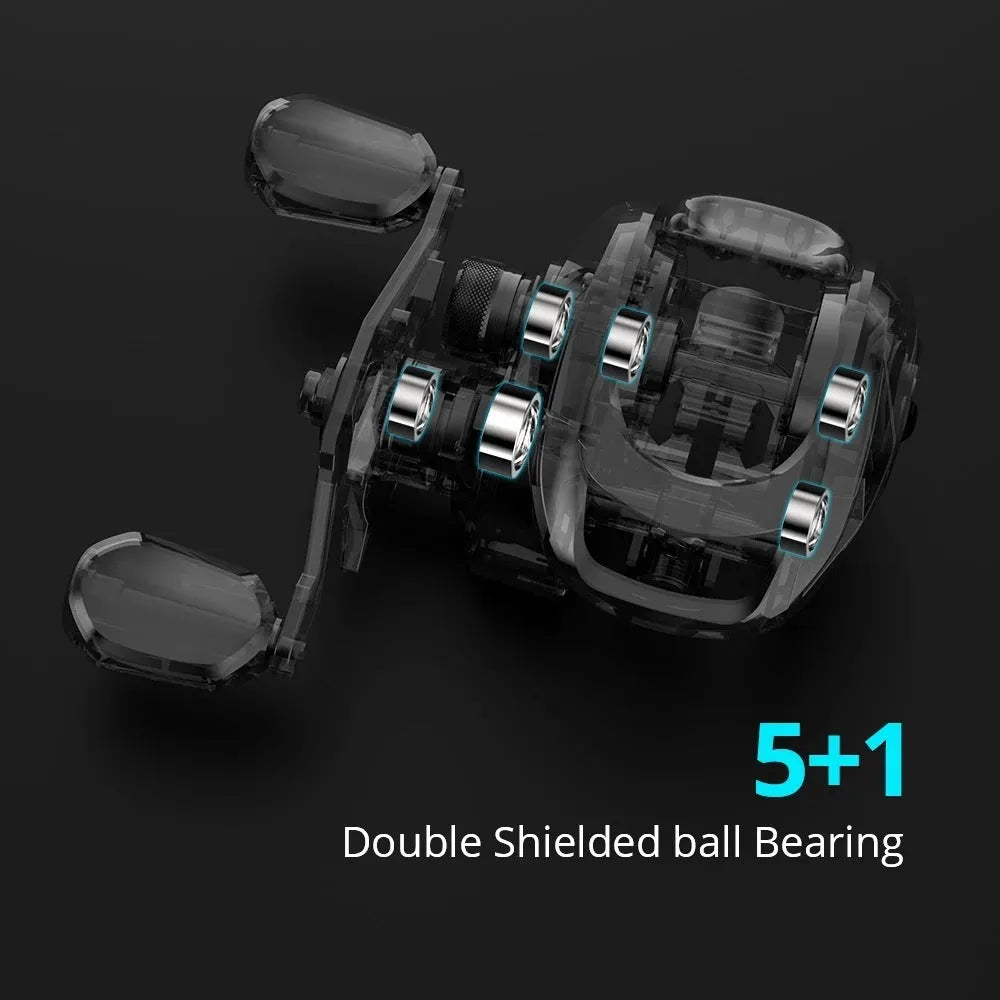 Drip Wheel lure fishing rod with integrated rocking wheel fishing reel