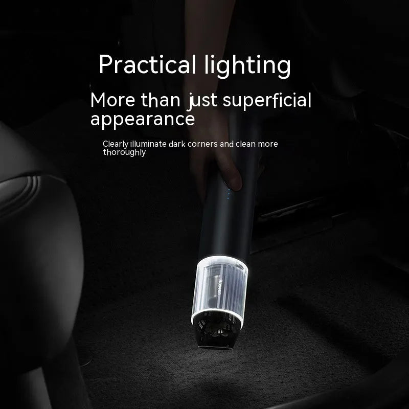 BASEUS A3 black cordless car vacuum cleaner with slender cylindrical design