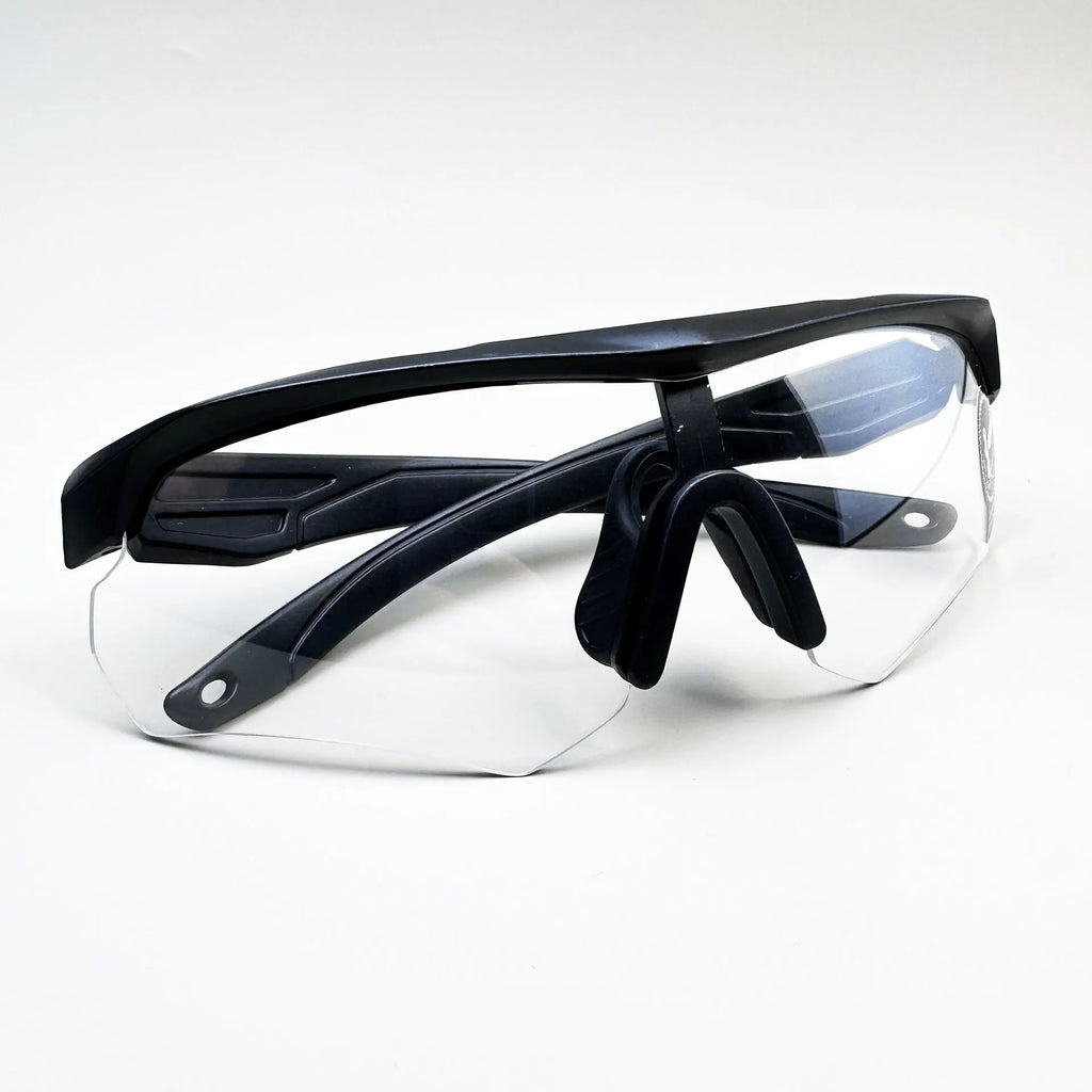 Outdoor cycling sports goggles with semi-rimless PC frame for wind and dust protection