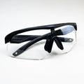 Outdoor cycling sports goggles with semi-rimless PC frame for wind and dust protection
