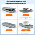 Aluminium external hard drive enclosure for M.2 SSD in silver or grey colour with 40Gbps speed.