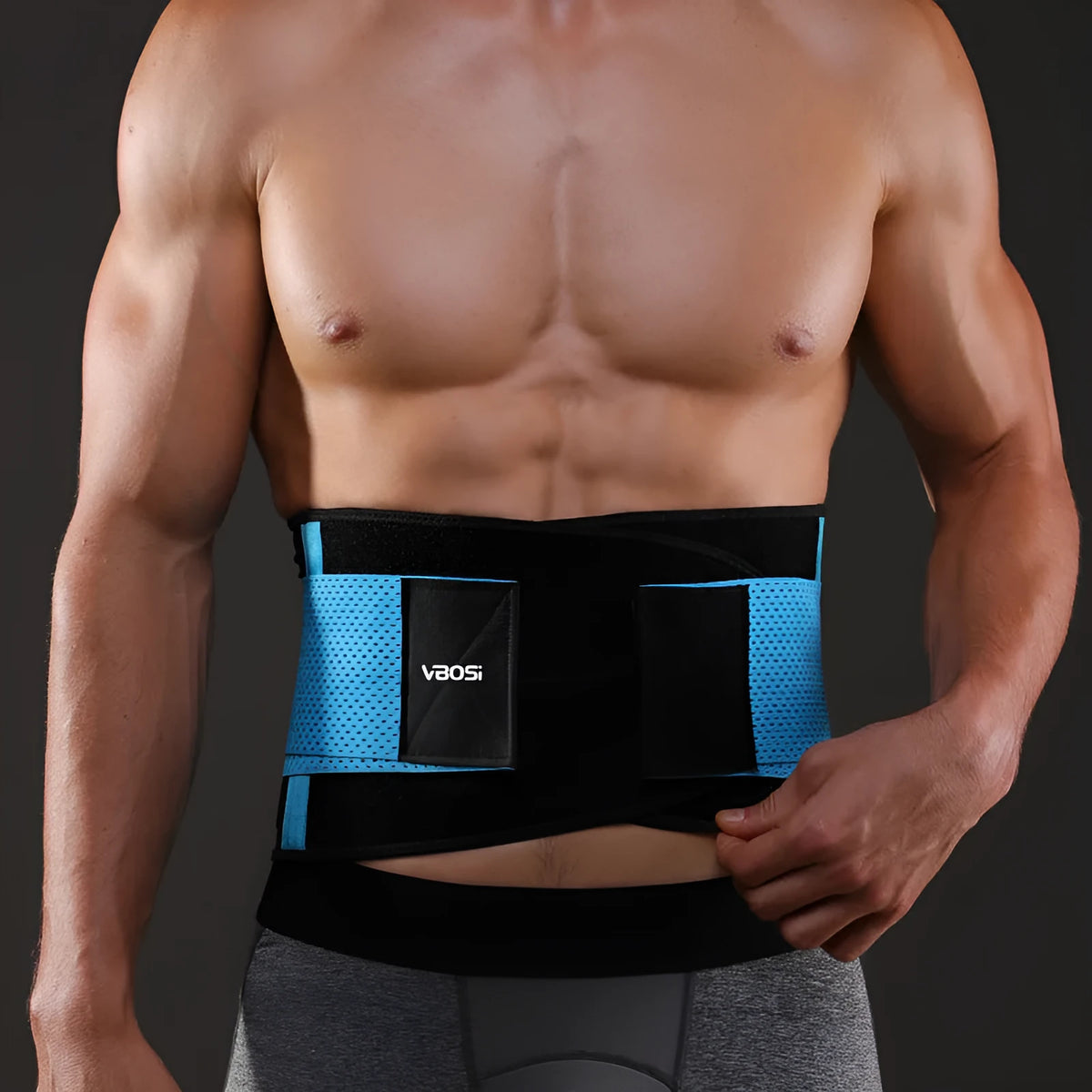 Waist support belt for outdoor fitness, running, basketball and yoga, in orange, yellow, blue or black, sizes M to XXL