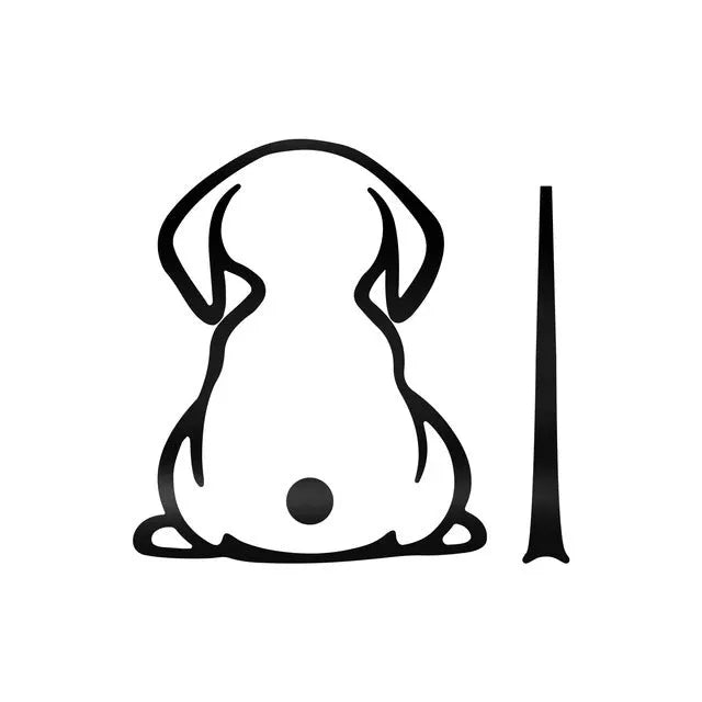 Cartoon cat design car wiper shadow sticker in multiple colours for rear window personalisation