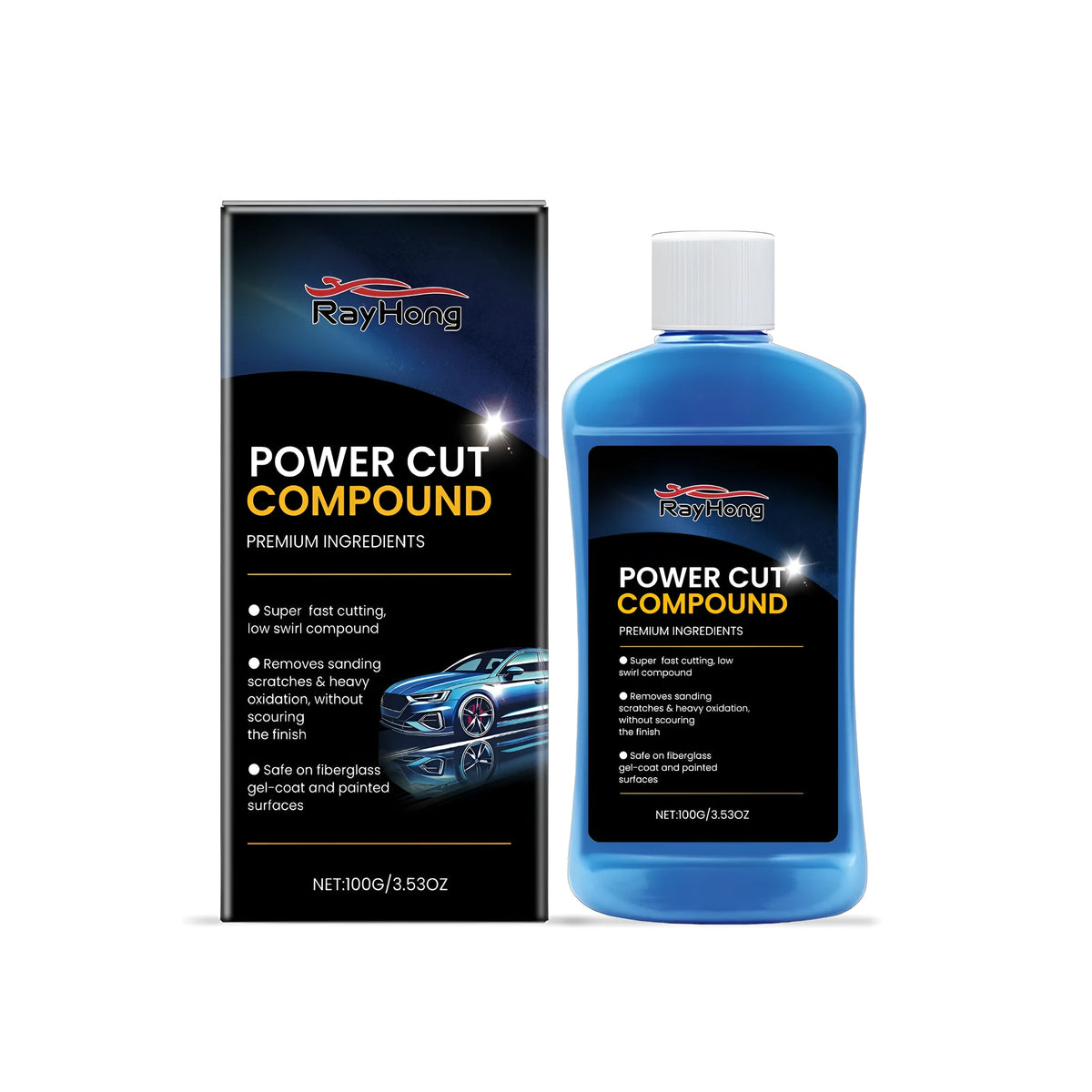 Power Cut Compound 100g scratch remover paste with calcium carbonate formula in a single pack