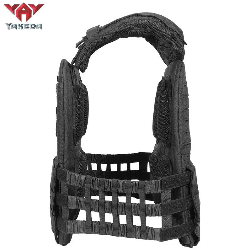 Tactical training vest in military green, 600D encryption polyester, adjustable 75-125cm waist, 1.2kg