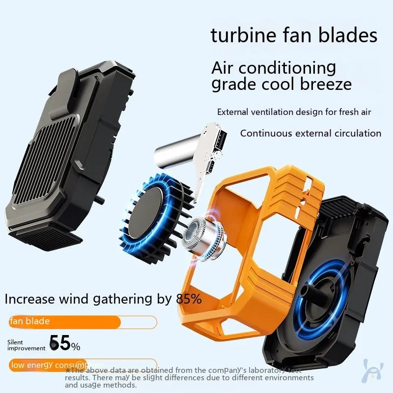 Wrist hanging fan with light and USB power bank in various colours
