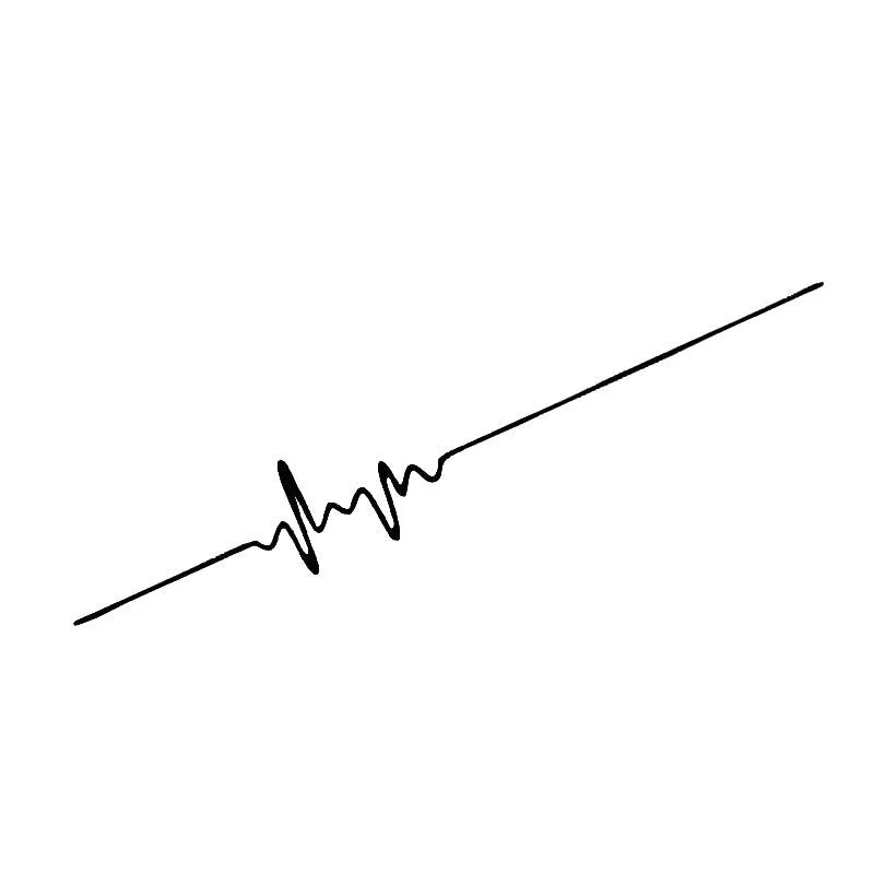 Car ECG creative heartbeat decorative bumper sticker in colour gradient design