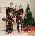 Family matching Christmas pyjamas set in soft cotton with plaid print for adults, children and dog