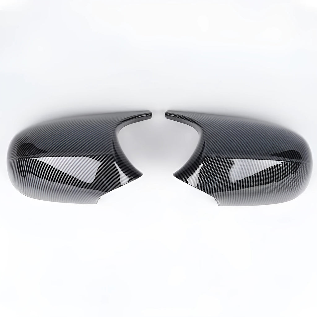 Pair of black ABS plastic rearview mirror housings for BMW 3 Series E90 side mirrors