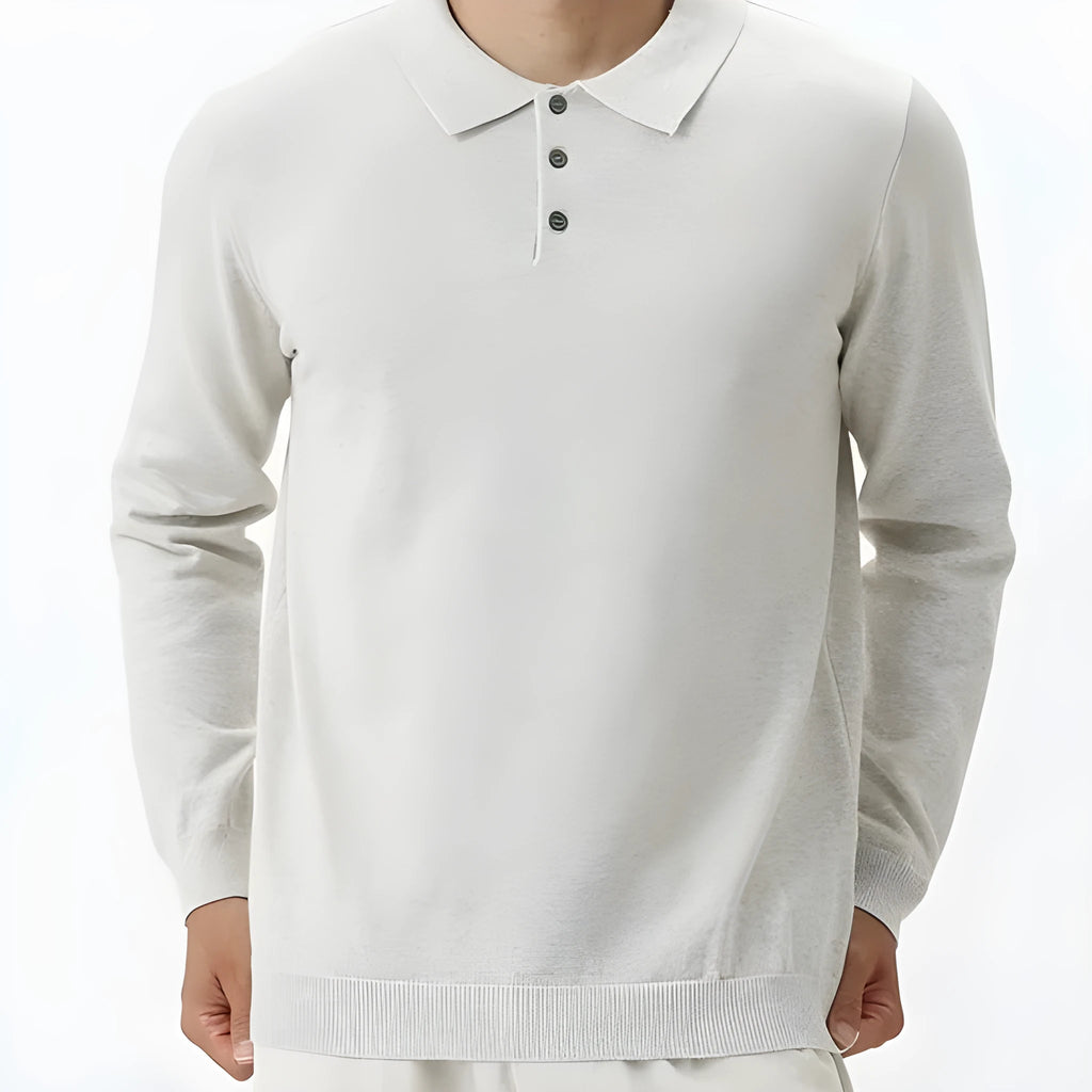 Men's long sleeve pullover top, cotton blend viscose, five colours, sizes M to XXXL