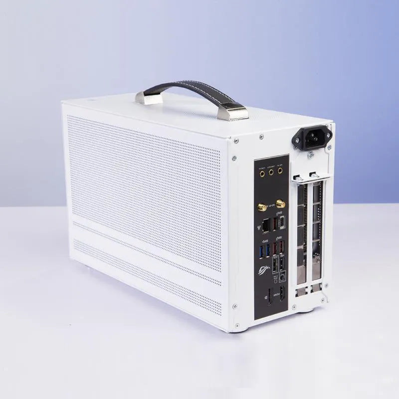 Hummingbird PRO ITX desktop computer chassis in titanium gray or white