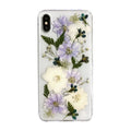 Blue and purple dried flower TPU phone case compatible with Apple iPhone 12 Pro Max