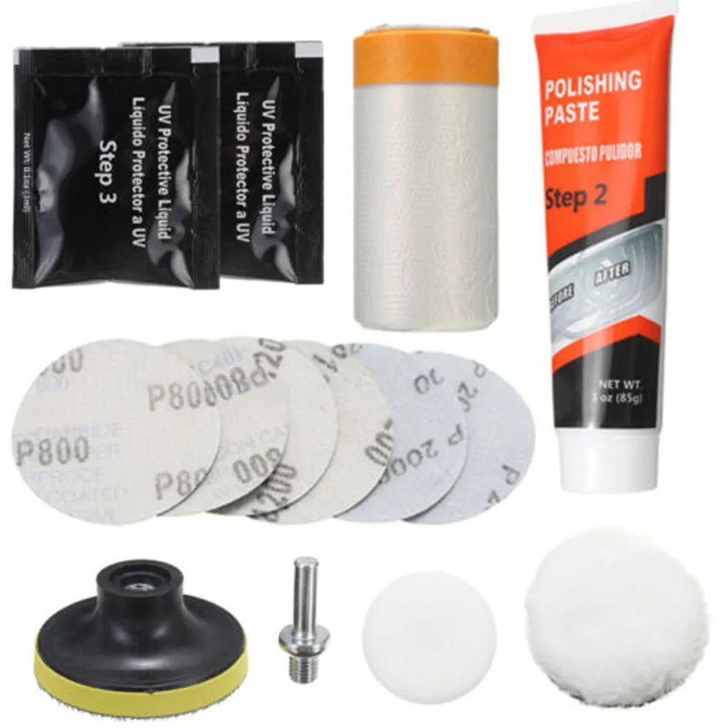 Carbon steel headlight repair tool measuring 15cm x 15cm x 5cm for vehicle and machine maintenance