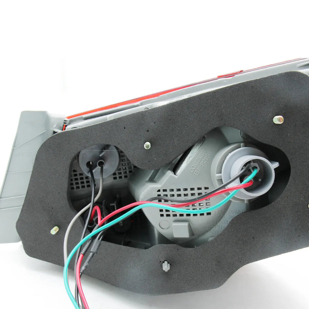 Hyundai Sonata 2011-2014 outer tail light assembly with red LED and black housing