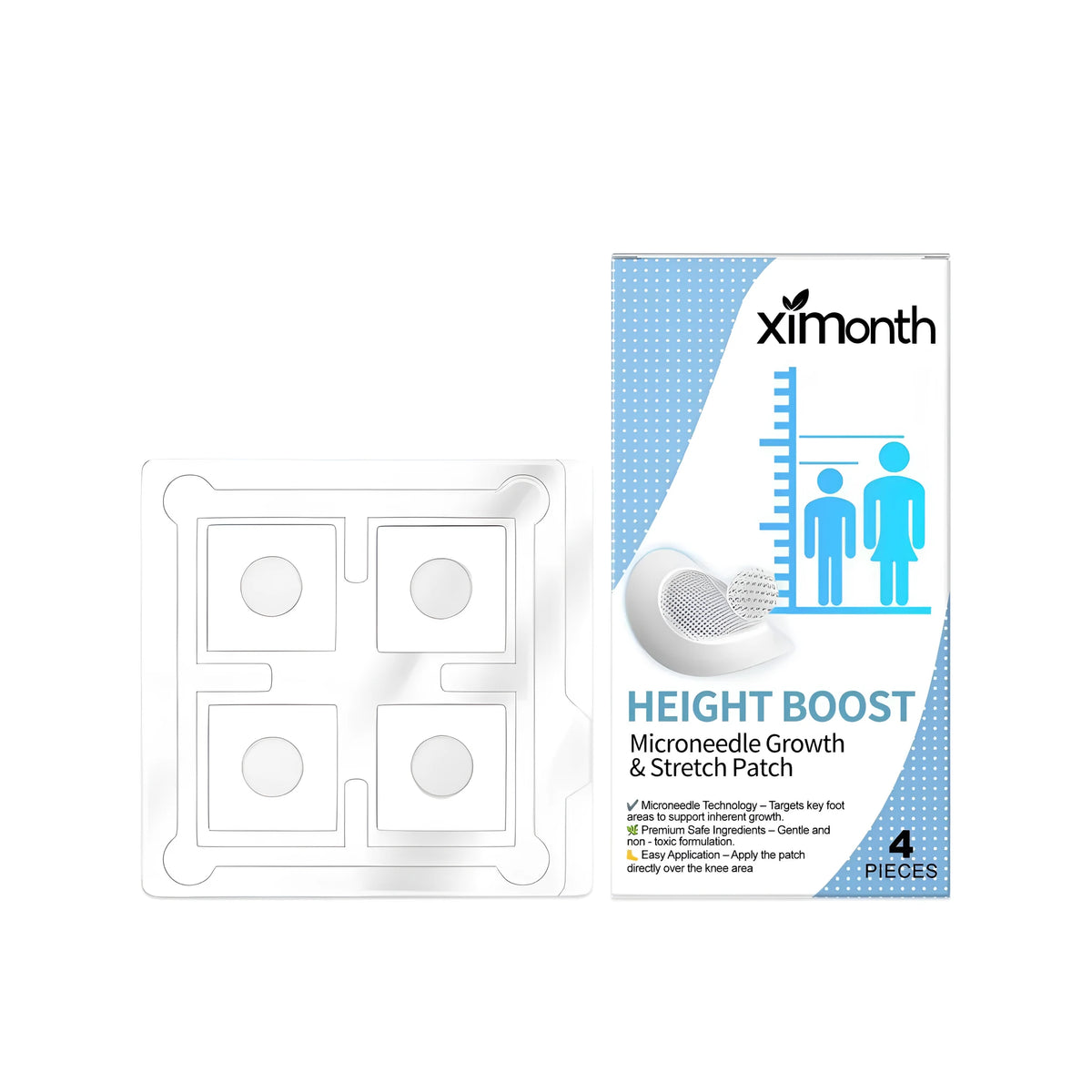 Micro needle bone care patch with Herba Epimedii and Asian ginseng, pack of 4