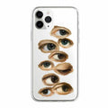 Hand drawn eye soft silicone phone case with non-slip surface for iPhone models