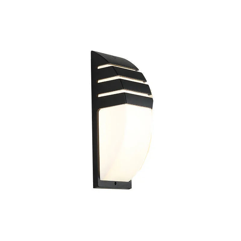 Waterproof LED wall lamp with aluminum shell, 15W warm light, 220x80x75mm, for balcony and stair outdoor lighting