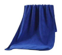 Blue microfiber car cleaning towel 30x60cm on surface for washing waxing polishing