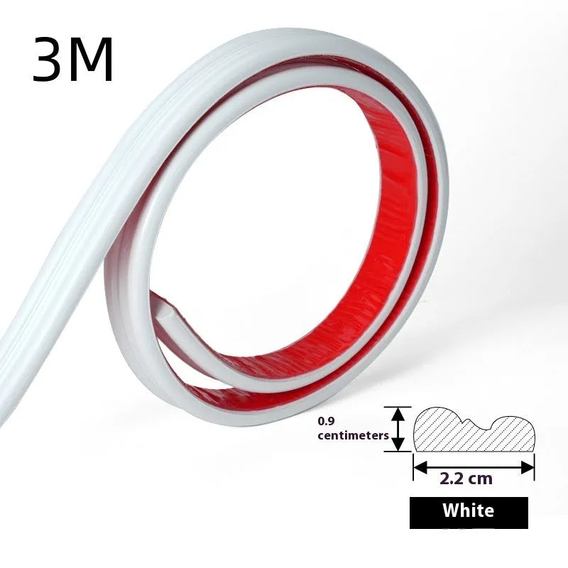 Flexible PVC background wall shaping frame with self-adhesive edge banding in multiple colour options